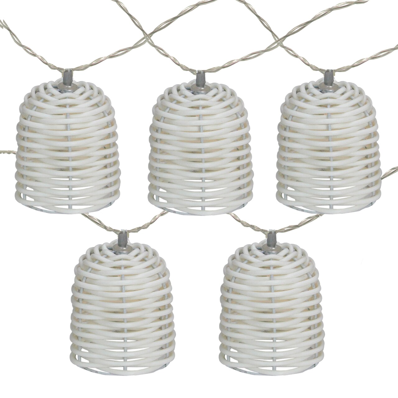 Avon Battery Operated LED Lantern Patio Lights - 5.75' White Wire - 10ct